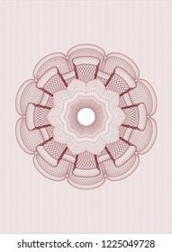 Red money style emblem or rosette
