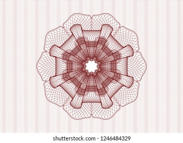 Red money style emblem or rosette