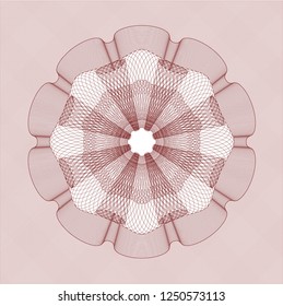 Red money style emblem or rosette
