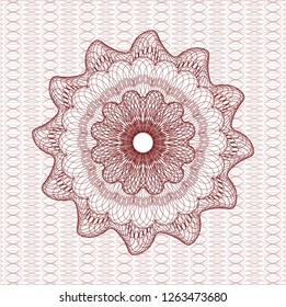 Red money style emblem or rosette