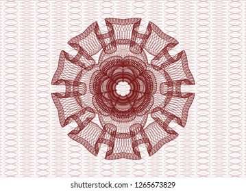 Red money style emblem or rosette
