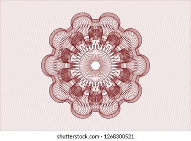 Red money style emblem or rosette
