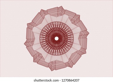 Red money style emblem or rosette