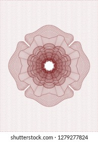 Red money style emblem or rosette