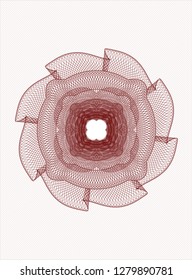 Red money style emblem or rosette