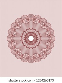 Red money style emblem or rosette