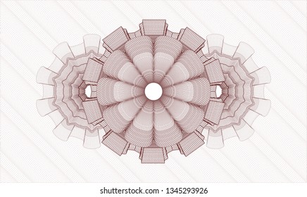 Red money style emblem or rosette