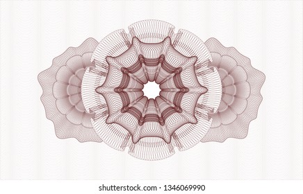 Red money style emblem or rosette