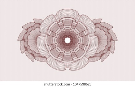 Red money style emblem or rosette