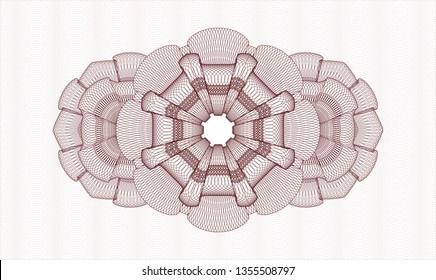 Red money style emblem or rosette