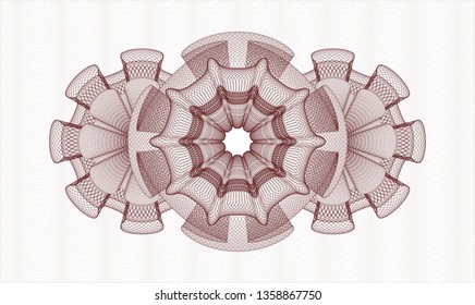 Red money style emblem or rosette