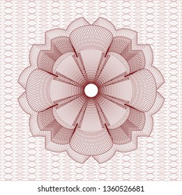 Red money style emblem or rosette