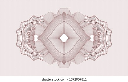 Red money style emblem or rosette