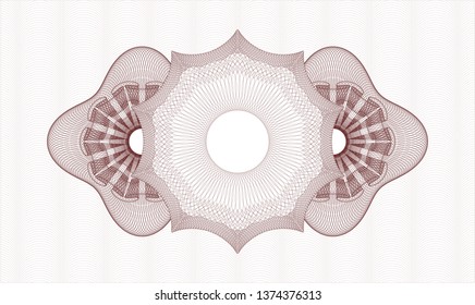 Red money style emblem or rosette