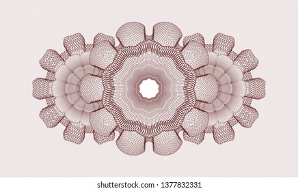 Red money style emblem or rosette