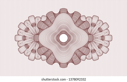 Red money style emblem or rosette