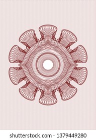 Red money style emblem or rosette