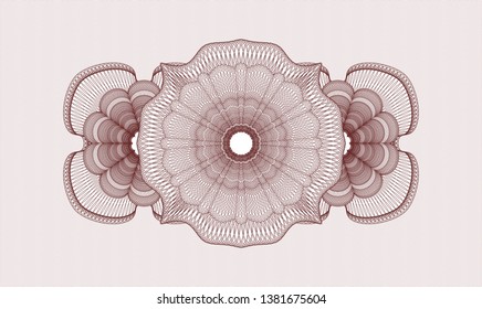 Red money style emblem or rosette