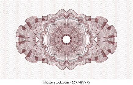 emblema o rosette de estilo dinero rojo. Ilustración vectorial. Detallado.