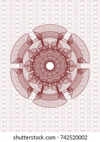 Red money style emblem or rosette
