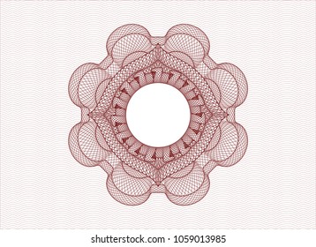Red money style rosette