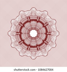 Red money style rosette