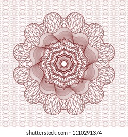 Red money style rosette