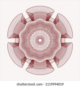 Red money style rosette