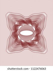 Red money style rosette