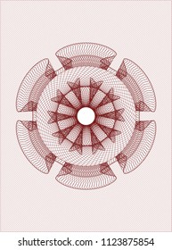 Red money style rosette