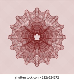 Red money style rosette