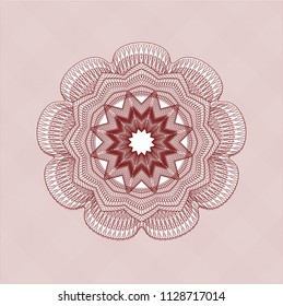 Red money style rosette