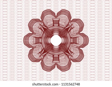 Red money style rosette