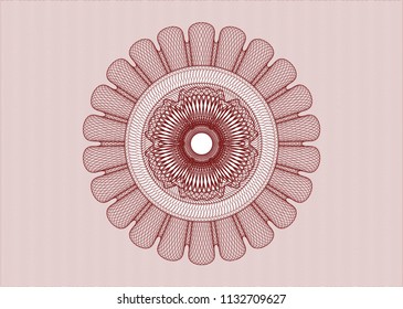 Red money style rosette