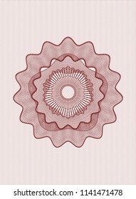 Red money style rosette