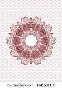 Red money style rosette