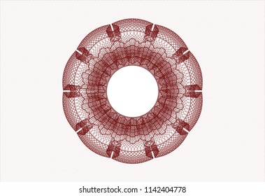 Red money style rosette
