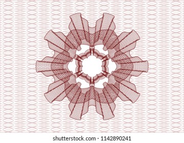 Red money style rosette