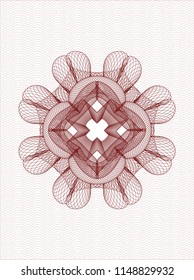 Red money style rosette