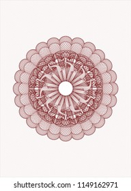 Red money style rosette