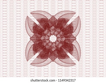 Red money style rosette
