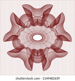 Red money style rosette