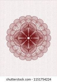 Red money style rosette