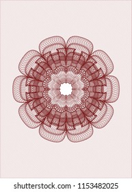 Red money style rosette
