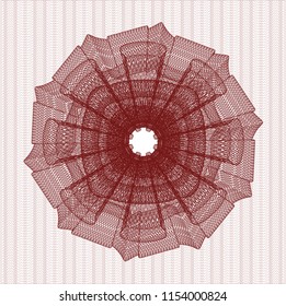 Red money style rosette