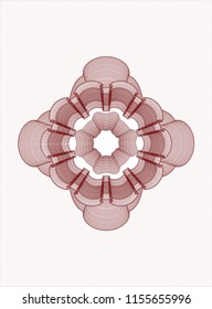 Red money style rosette