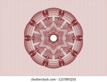 Red money style rosette