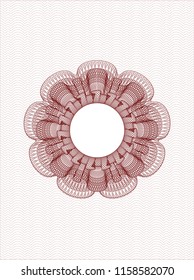 Red money style rosette