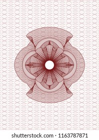 Red money style rosette