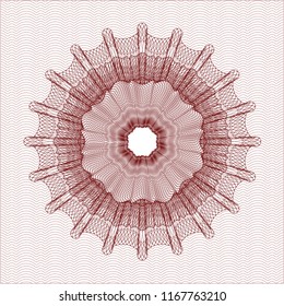 Red money style rosette